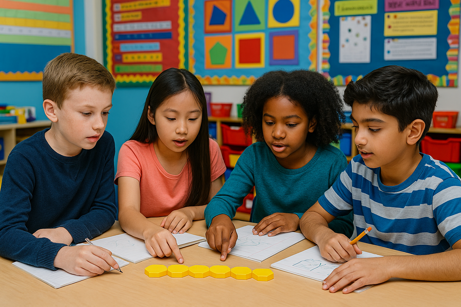 Students solving mathematics problems
